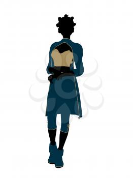 Aladdin fairytale illustration silhouette on a white background