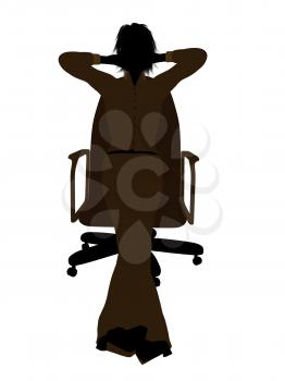 Royalty Free Clipart Image of a Woman in a Chair