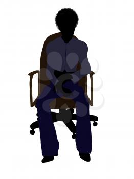 Royalty Free Photo of a Woman in an Office Chair