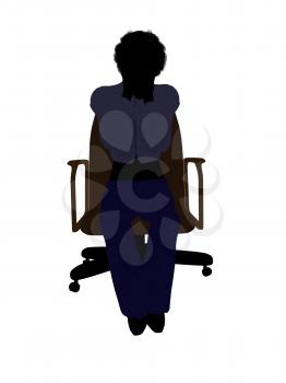 Royalty Free Photo of a Woman in an Office Chair