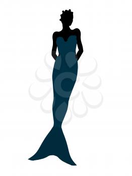 Royalty Free Clipart Image of a Mermaid