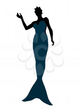 Royalty Free Clipart Image of a Mermaid