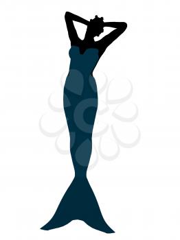 Royalty Free Clipart Image of a Mermaid