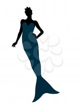 Royalty Free Clipart Image of a Mermaid