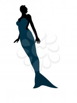 Royalty Free Clipart Image of a Mermaid