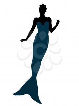 Royalty Free Clipart Image of a Mermaid