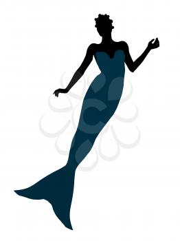 Royalty Free Clipart Image of a Mermaid