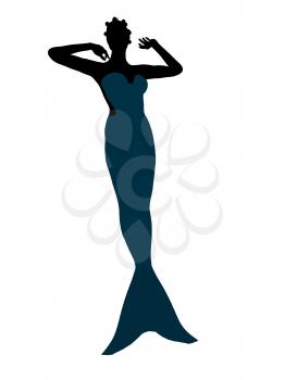 Royalty Free Clipart Image of a Mermaid