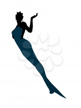 Royalty Free Clipart Image of a Mermaid