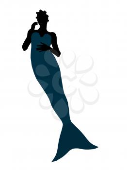 Royalty Free Clipart Image of a Mermaid