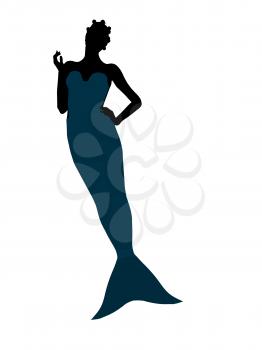 Royalty Free Clipart Image of a Mermaid