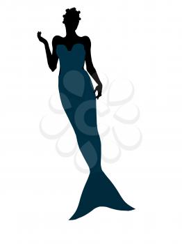 Royalty Free Clipart Image of a Mermaid