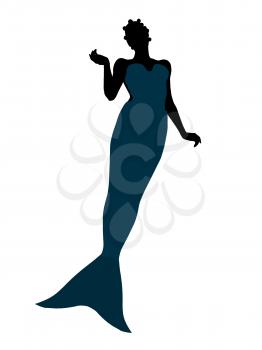 Royalty Free Clipart Image of a Mermaid