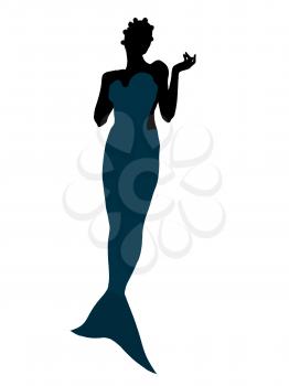 Royalty Free Clipart Image of a Mermaid