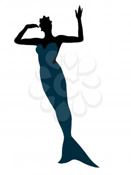 Royalty Free Clipart Image of a Mermaid