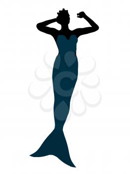 Royalty Free Clipart Image of a Mermaid