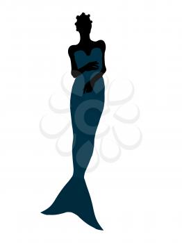 Royalty Free Clipart Image of a Mermaid