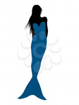 Royalty Free Clipart Image of a Mermaid