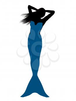 Royalty Free Clipart Image of a Mermaid