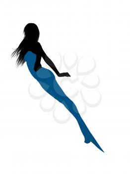 Royalty Free Clipart Image of a Mermaid