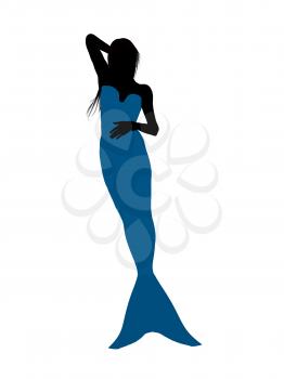 Royalty Free Clipart Image of a Mermaid