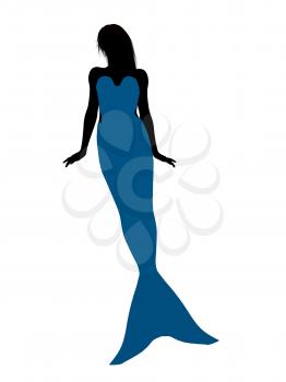 Royalty Free Clipart Image of a Mermaid