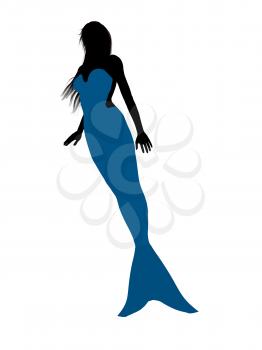 Royalty Free Clipart Image of a Mermaid