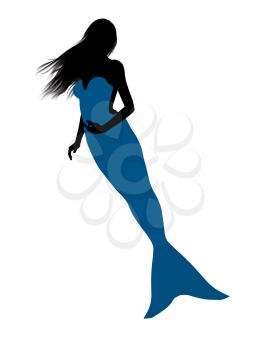 Royalty Free Clipart Image of a Mermaid