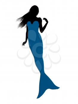 Royalty Free Clipart Image of a Mermaid