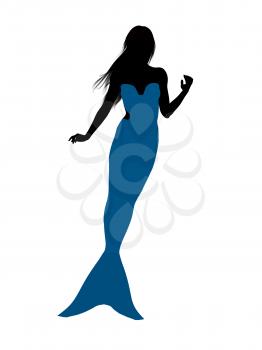 Royalty Free Clipart Image of a Mermaid