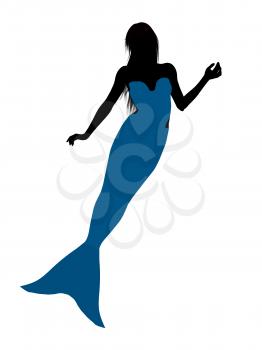 Royalty Free Clipart Image of a Mermaid