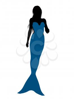 Royalty Free Clipart Image of a Mermaid