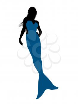 Royalty Free Clipart Image of a Mermaid