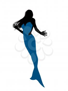 Royalty Free Clipart Image of a Mermaid