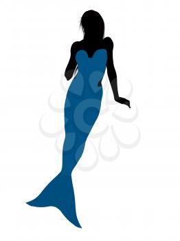 Royalty Free Clipart Image of a Mermaid