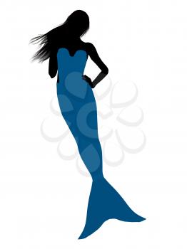 Royalty Free Clipart Image of a Mermaid