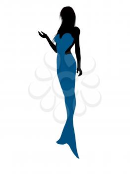 Royalty Free Clipart Image of a Mermaid