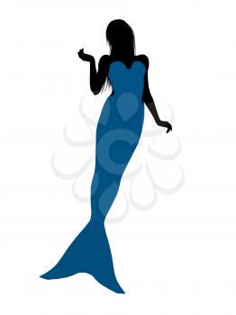 Royalty Free Clipart Image of a Mermaid