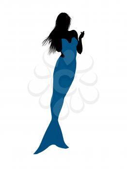 Royalty Free Clipart Image of a Mermaid