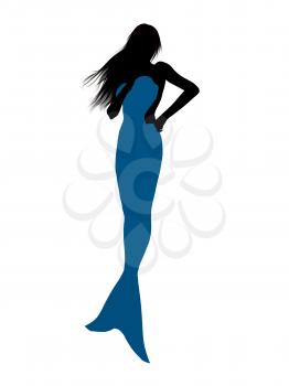 Royalty Free Clipart Image of a Mermaid