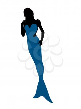 Royalty Free Clipart Image of a Mermaid