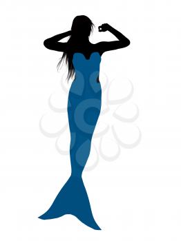 Royalty Free Clipart Image of a Mermaid