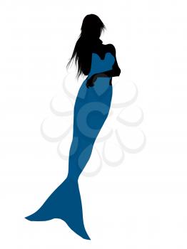 Royalty Free Clipart Image of a Mermaid