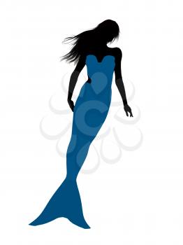 Royalty Free Clipart Image of a Mermaid