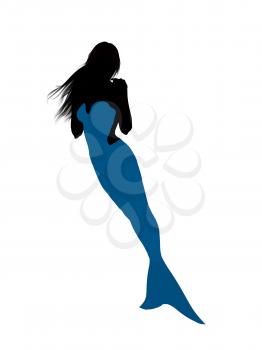 Royalty Free Clipart Image of a Mermaid