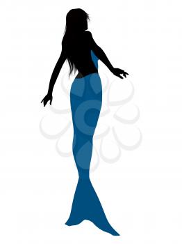 Royalty Free Clipart Image of a Mermaid