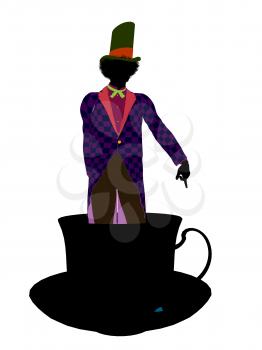 Royalty Free Photo of a Man Standing in a Teacup