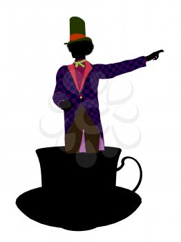 Royalty Free Photo of a Man Standing in a Teacup