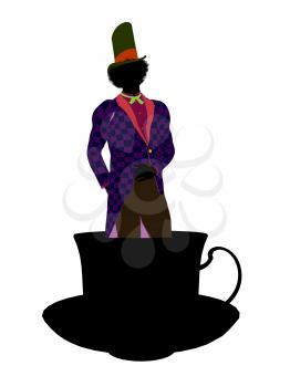 Royalty Free Photo of a Man Standing in a Teacup