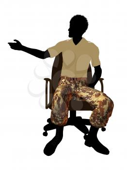 Royalty Free Clipart Image of a Soldier